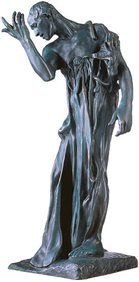 Skulptur "Pierre de Wissant", Version in Kunstguss von Auguste Rodin