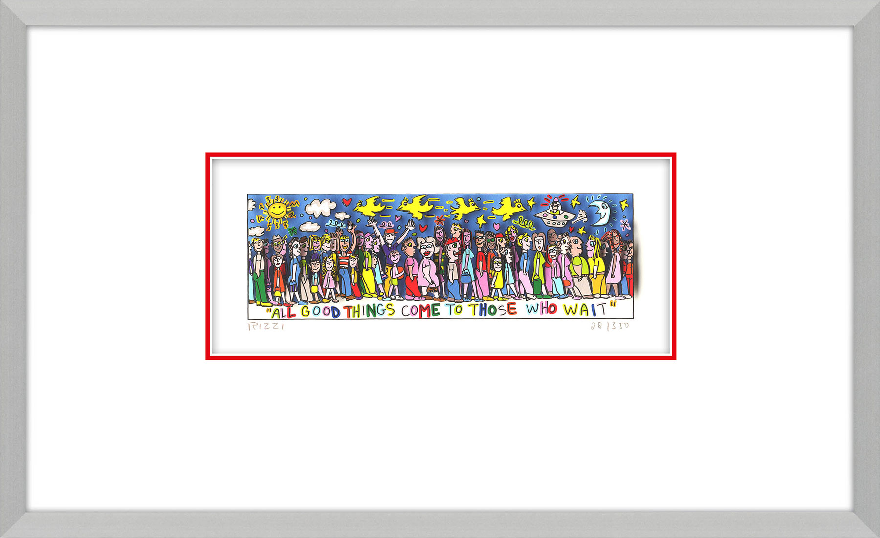 3D Picture "All good Things come to those who wait" (2021), framed by James Rizzi