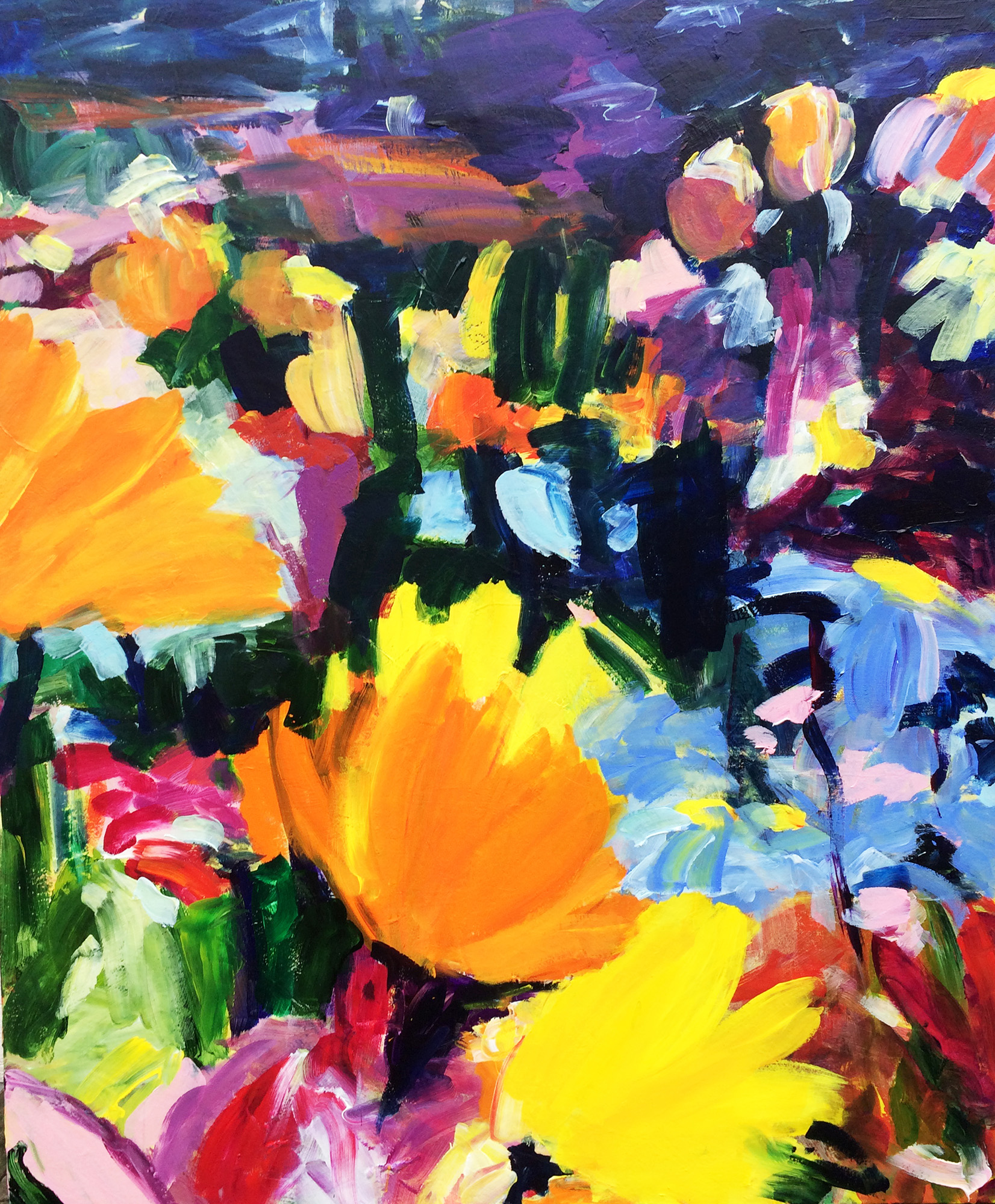 Roswitha Schumacher-Kuckelkorn: Bild ‚abstract painting flower field‘ (2021) (Unikat)