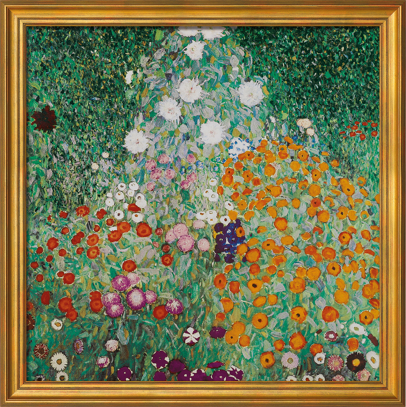 Bild "Bauerngarten", gerahmt von Gustav Klimt