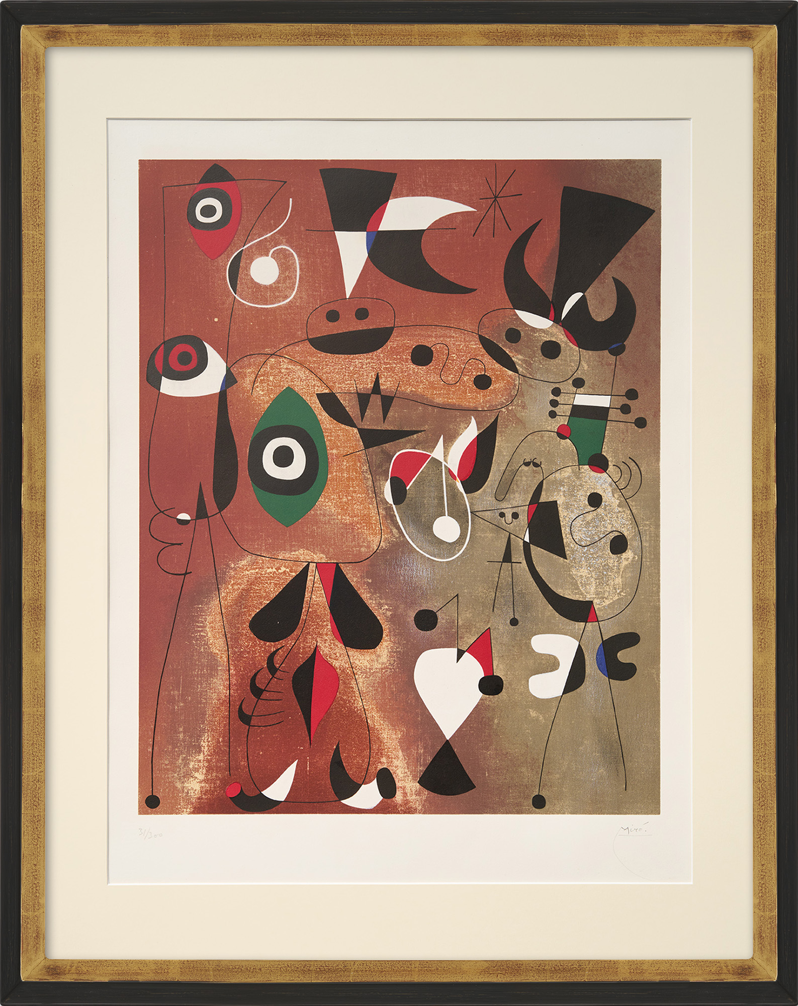 Joan Miró: Bild ‚Femme, oiseau, etoile‘ (1960)