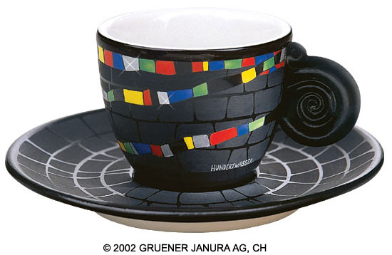 Espresso cup "HundertwasserHaus" by Friedensreich Hundertwasser