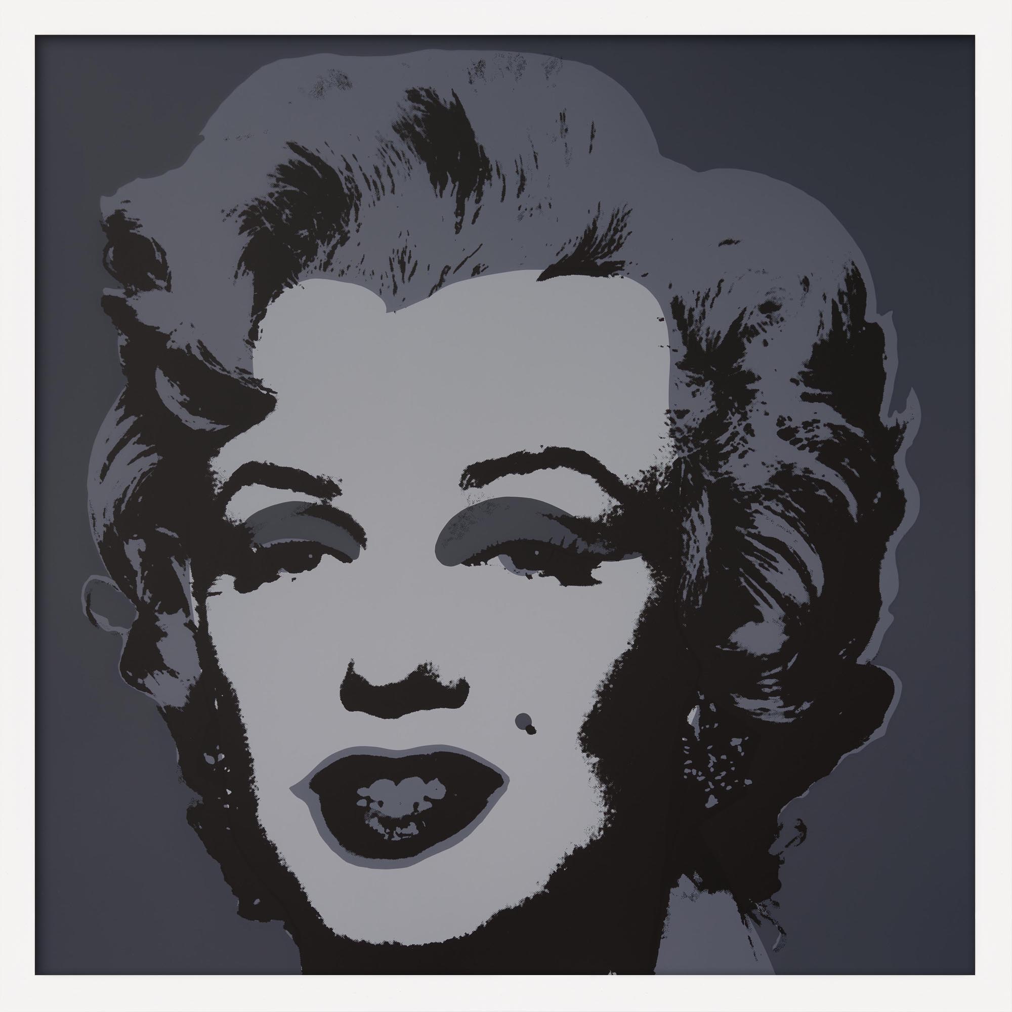 Andy Warhol: Bild ‚Sunday B. Morning Marilyn Grau, Anthrazit‘