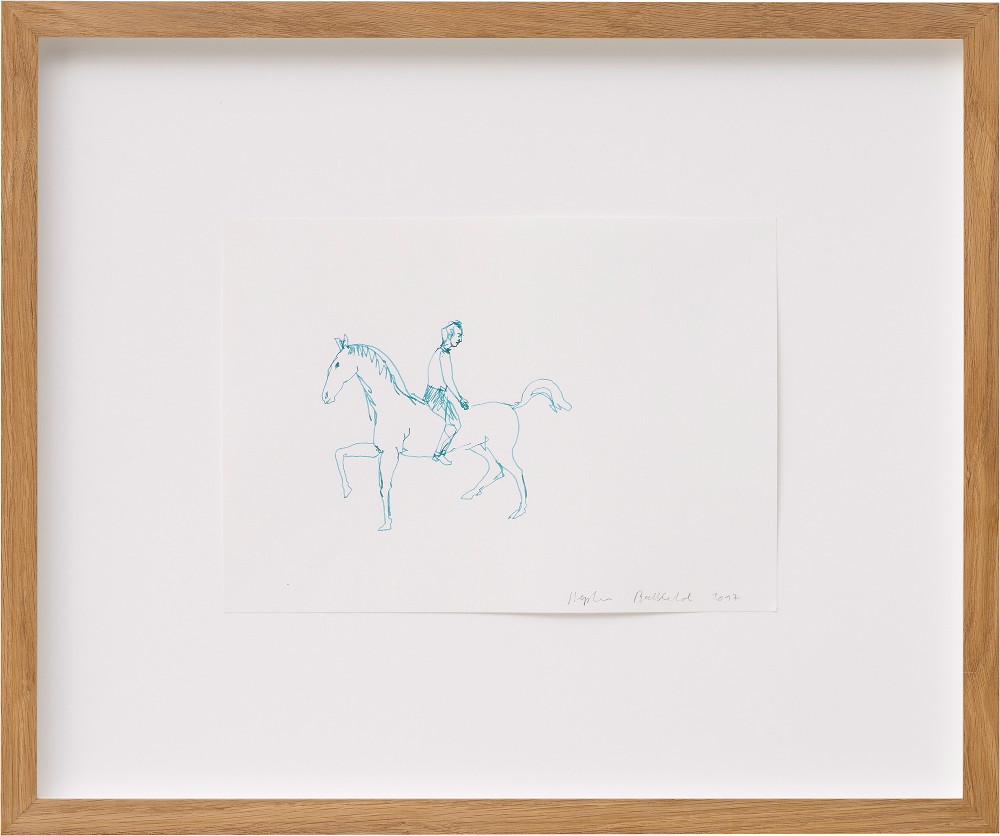 Stephan Balkenhol: Bild ‚Ohne Titel (Mann auf Pferd I)‘ (2017) (Unikat)