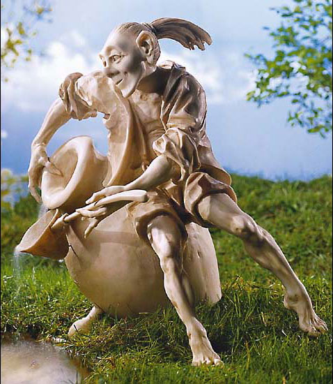 Brunnenobjekt "Gobi", Version in Kunstmarmor von Roman Strobl d. Ä.