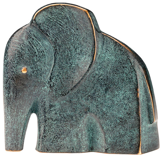 Sculpture "Elephant", bronze by Raimund Schmelter