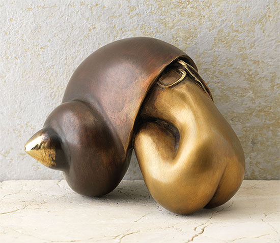 Skulptur "Donna Conchiglia", Bronze von Bruno Bruni