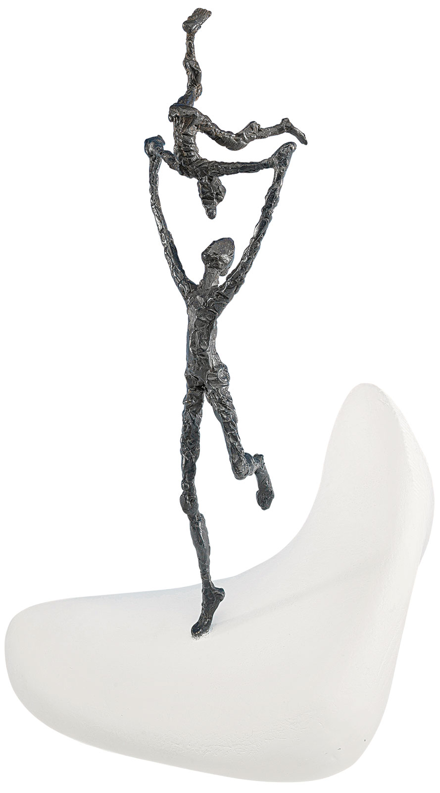 Skulptur "Spielt miteinander", Bronze auf Steinguss von Luise Kött