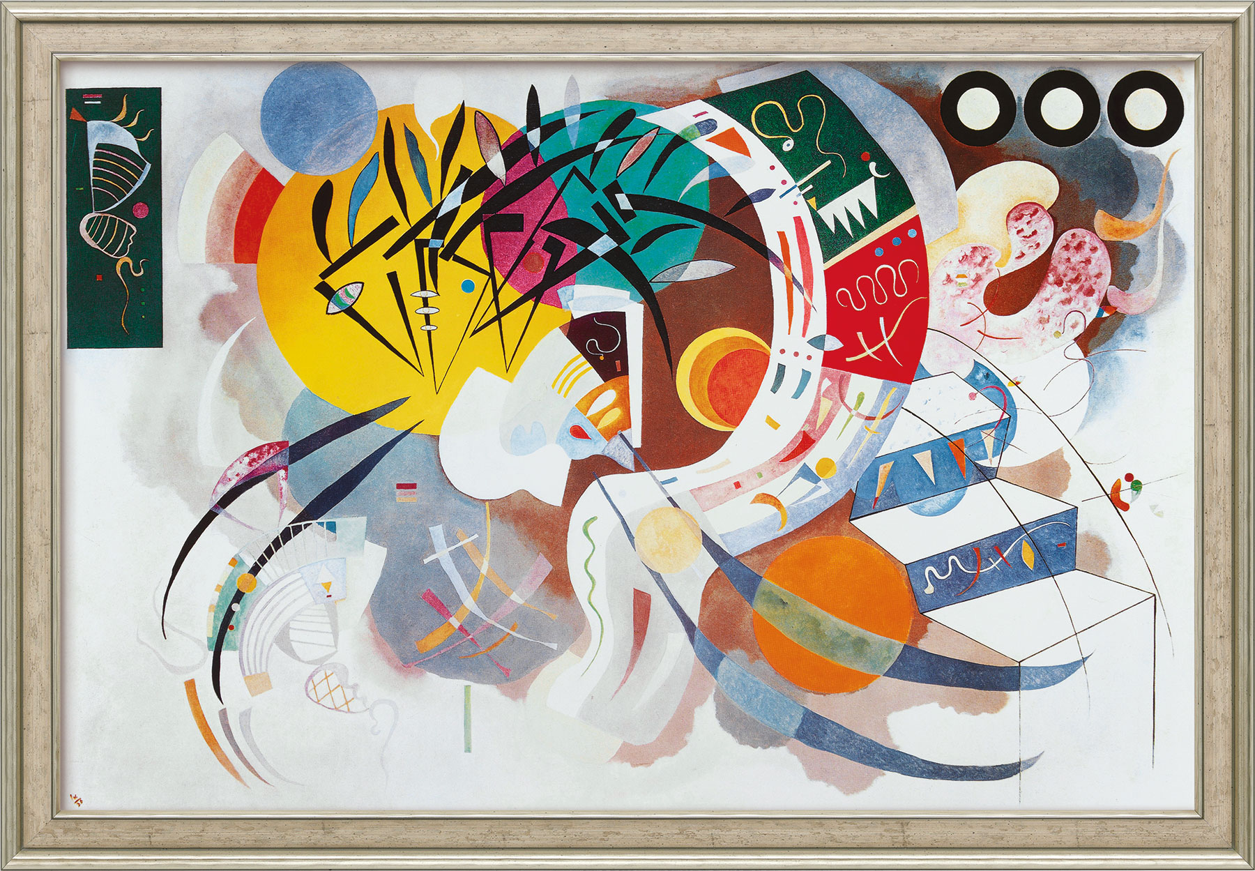 Picture "Dominant curve" (1936), framed by Wassily Kandinsky