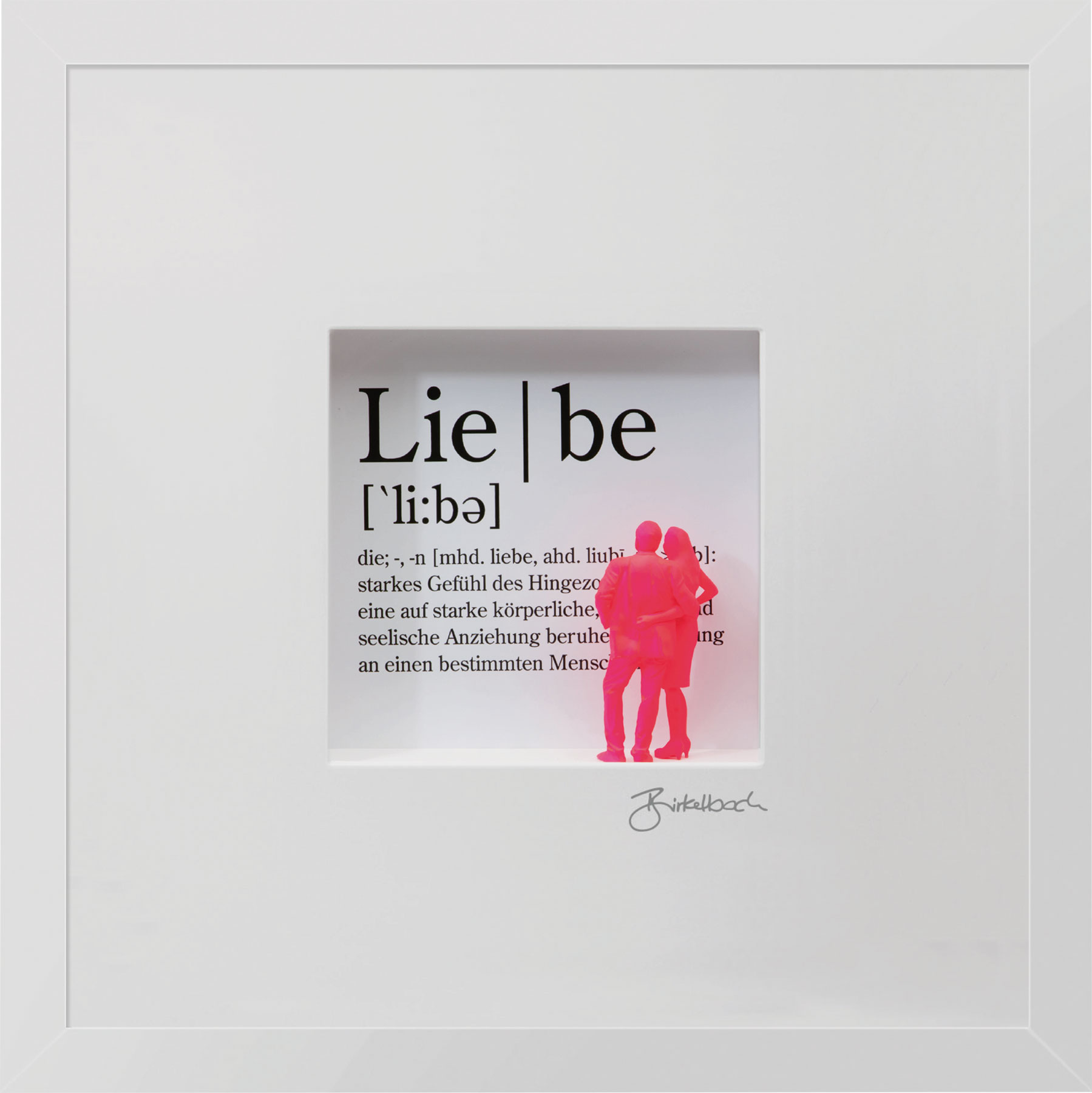 3D-Bild "Definition der Liebe", gerahmt von Ralf Birkelbach