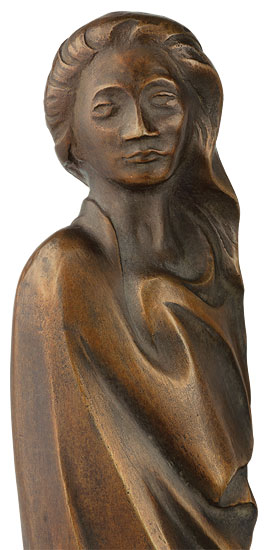 Skulptur "Frau im Wind" (1931), Reduktion in Bronze von Ernst Barlach