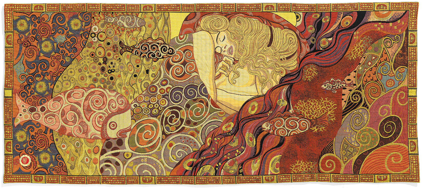 Tapestry "Danae" (65 x 150 cm) by Gustav Klimt