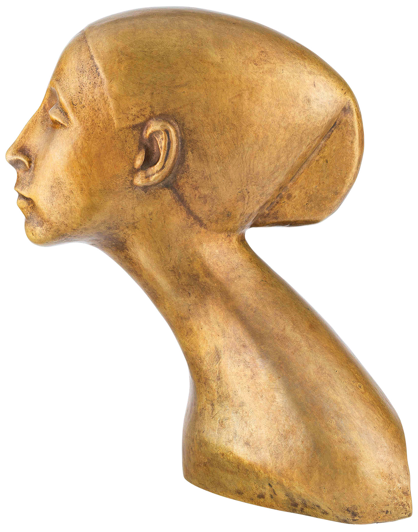 Büste "Bildnis der Tänzerin Sent M'Ahesa" (1917), Reduktion in Bronze von Bernhard Hoetger
