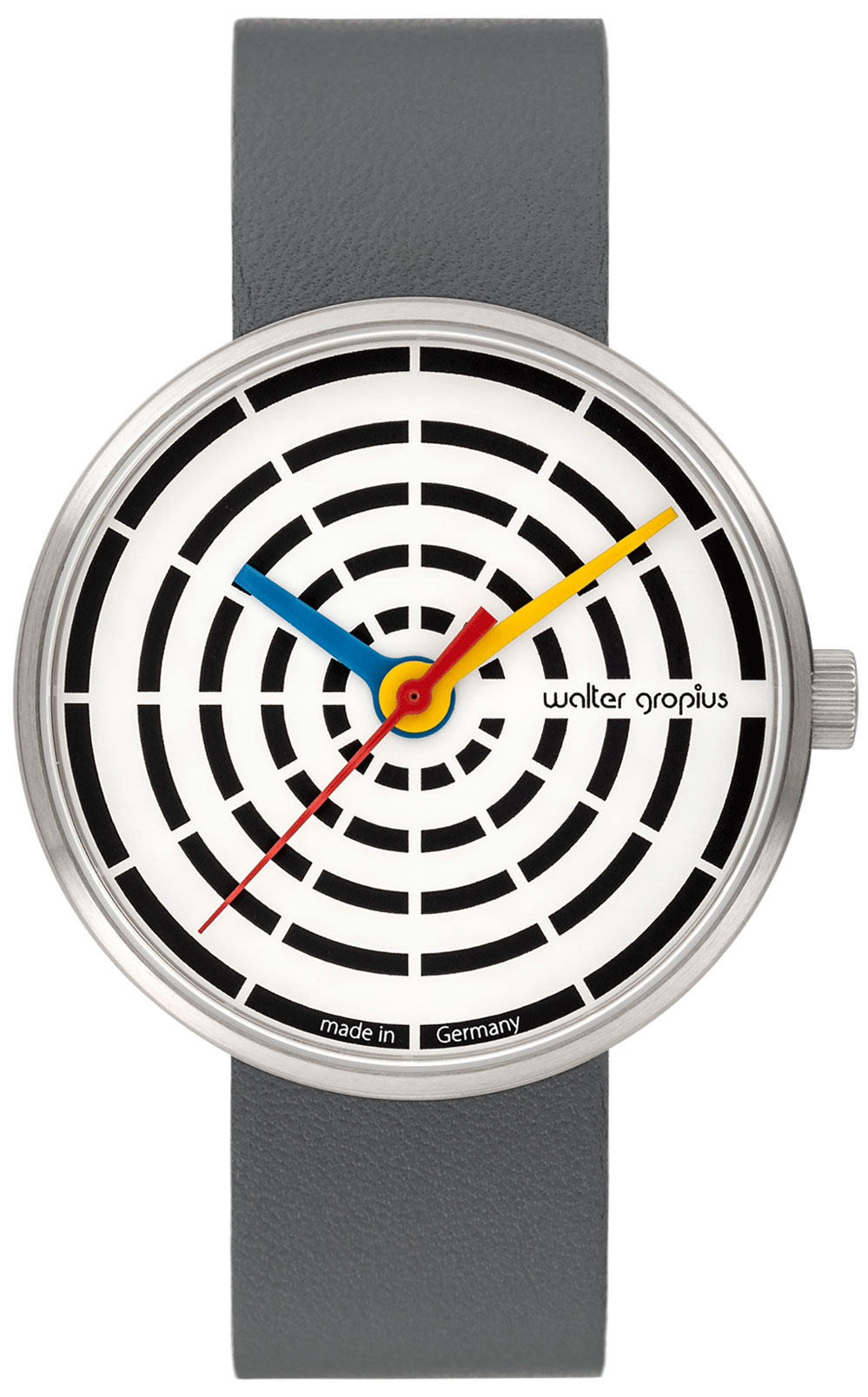 Armbanduhr "Space Loops weiß" im Bauhaus-Stil