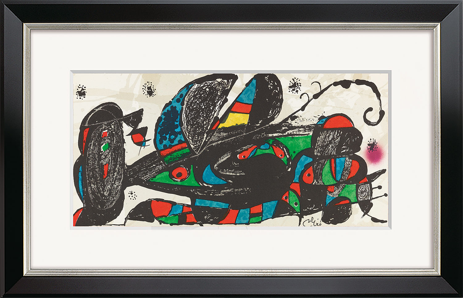 Bild "Escultor Iran" (1974), gerahmt von Joan Miró