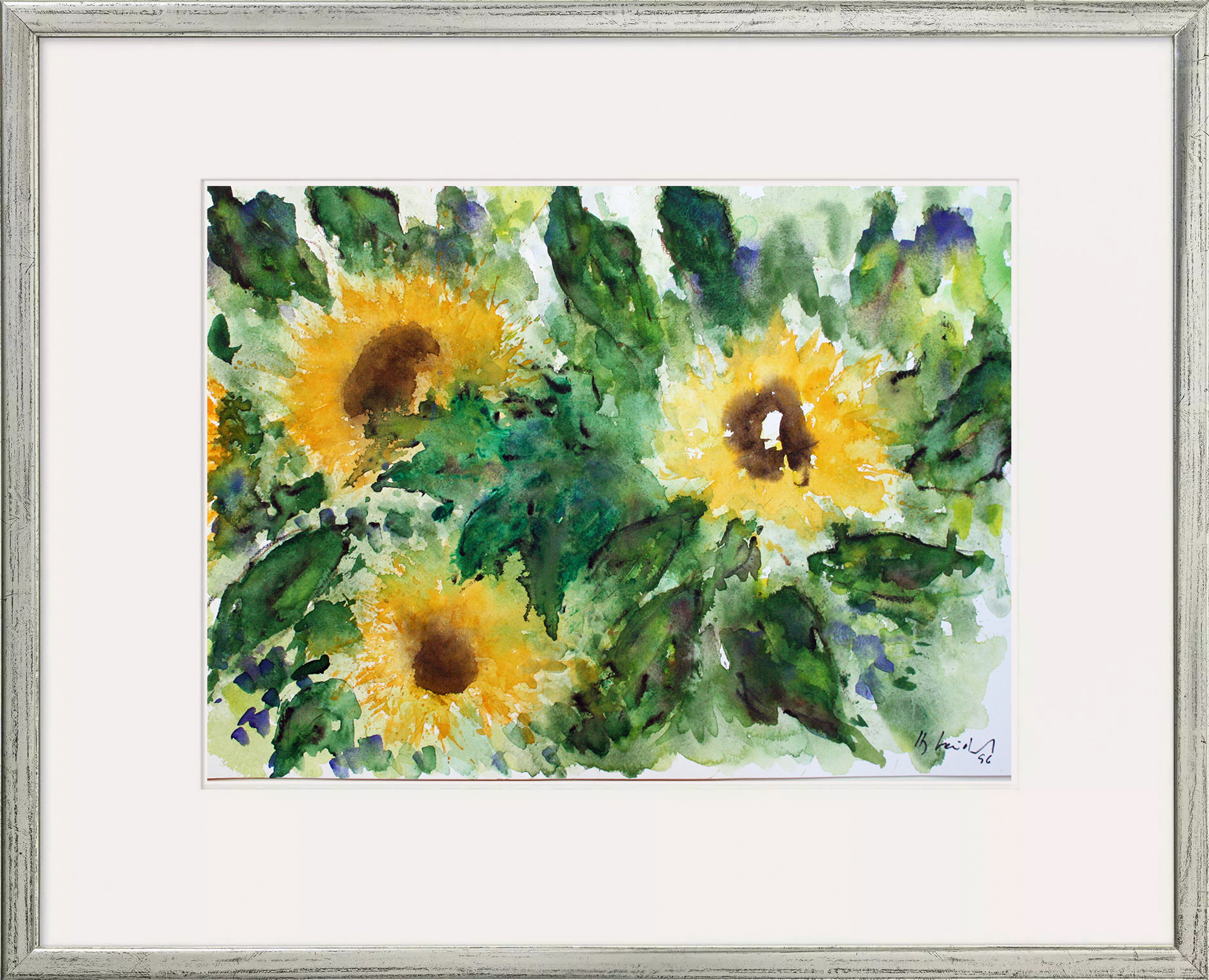 Hans-Jürgen Gaudeck: Bild ‚Sonnenblumen‘ (1996) (Unikat)