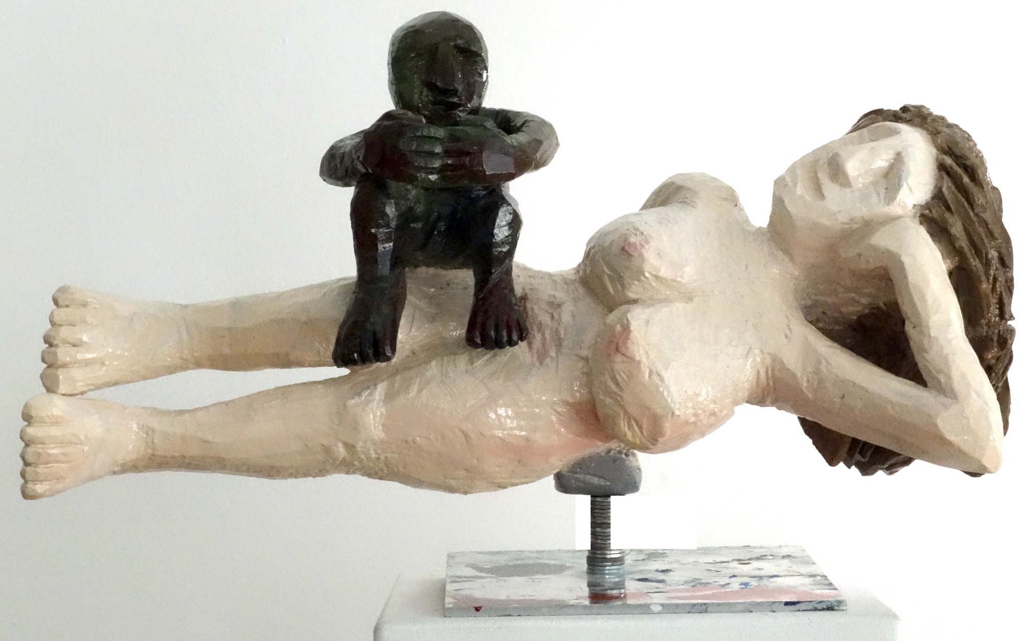 Daniel Wagenblast: Skulptur ‚mannundfrau‘ (2020) (Unikat), Aluminium