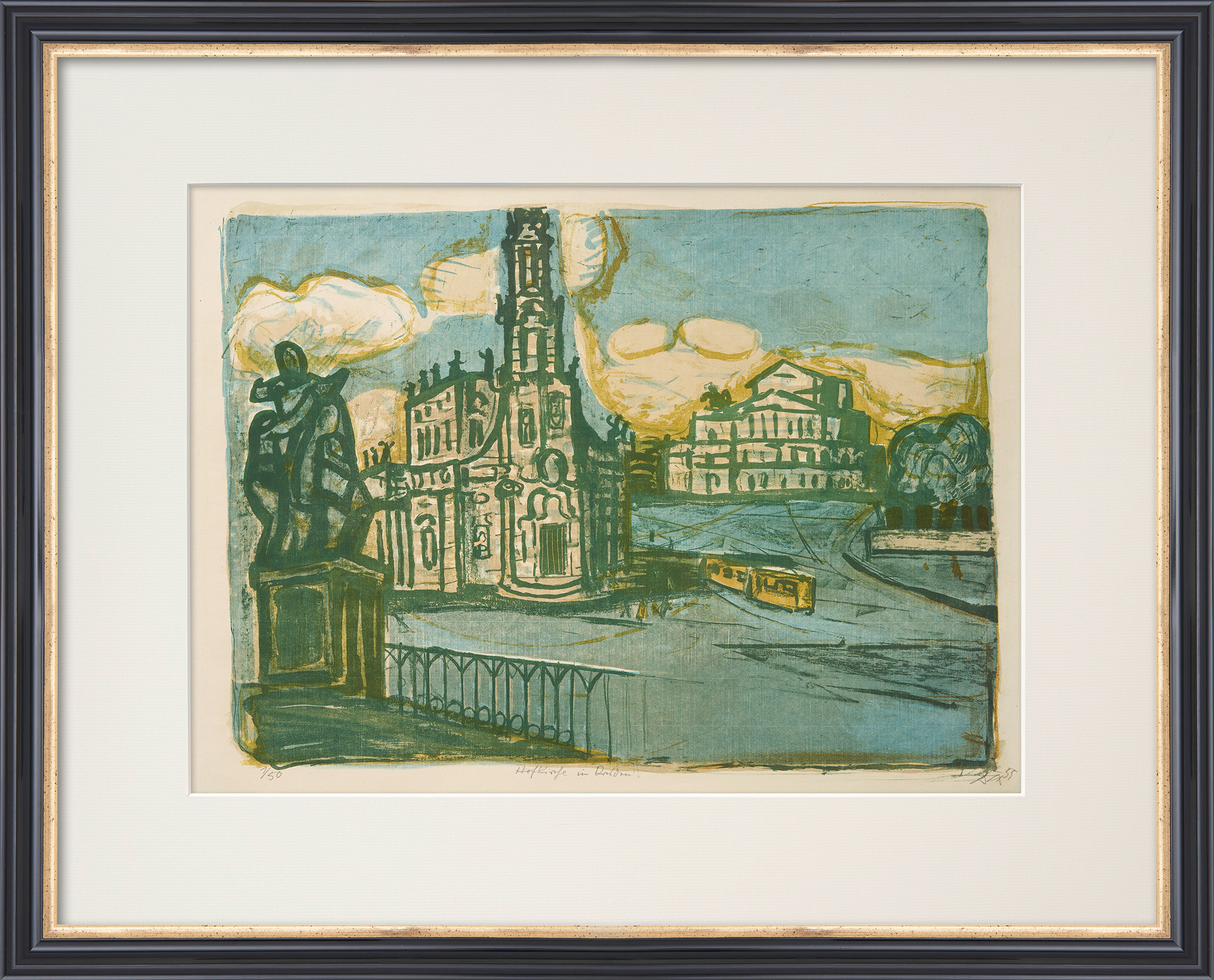 Otto Dix: Bild ‚Hofkirche in Dresden‘ (1955)