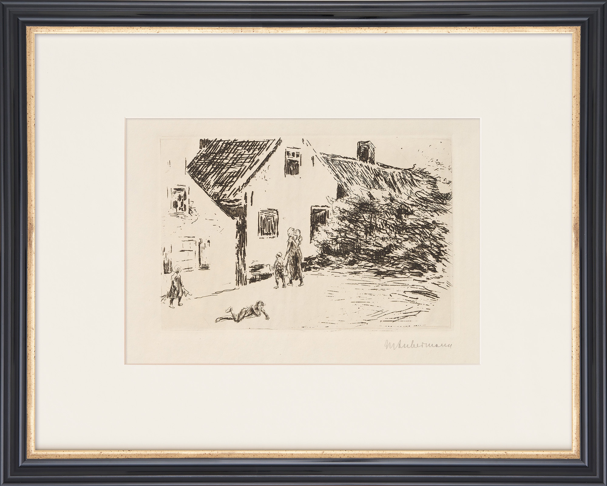 Max Liebermann: Bild ‚Dorfstraße‘ (1908)