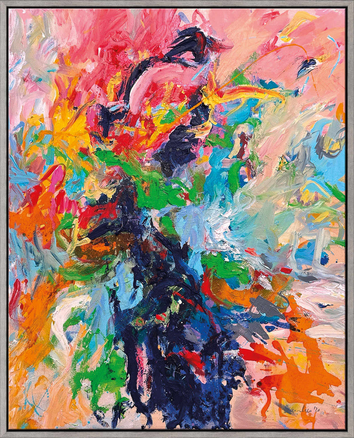 Nicole Leidenfrost: Bild ‚Hidden in Flowers‘ (2020) (Original / Unikat), gerahmt