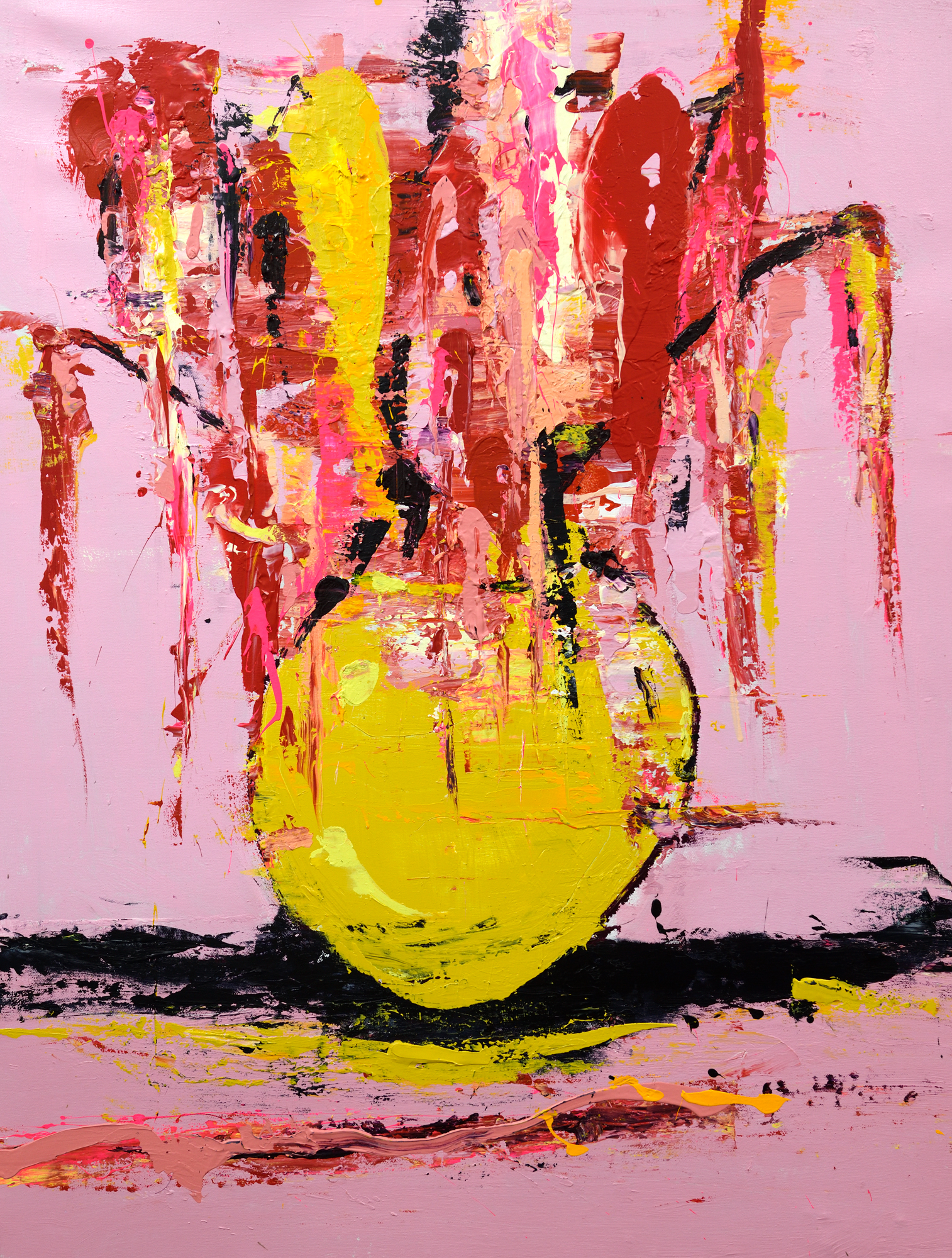 Lars Teichmann: Bild ‚red-bouquet‘ (2024) (Unikat)
