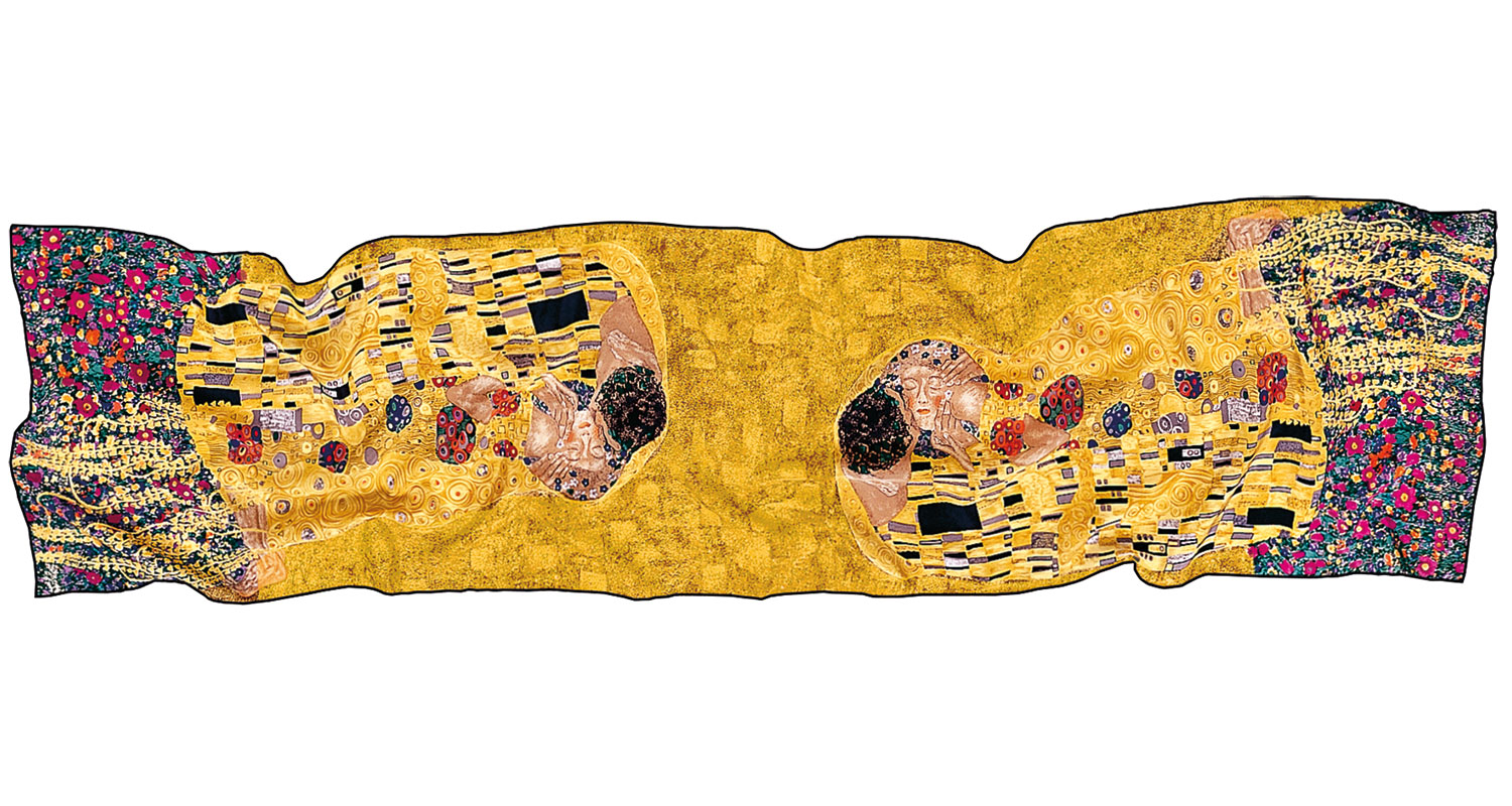 Seidenschal "Der Kuss" von Gustav Klimt