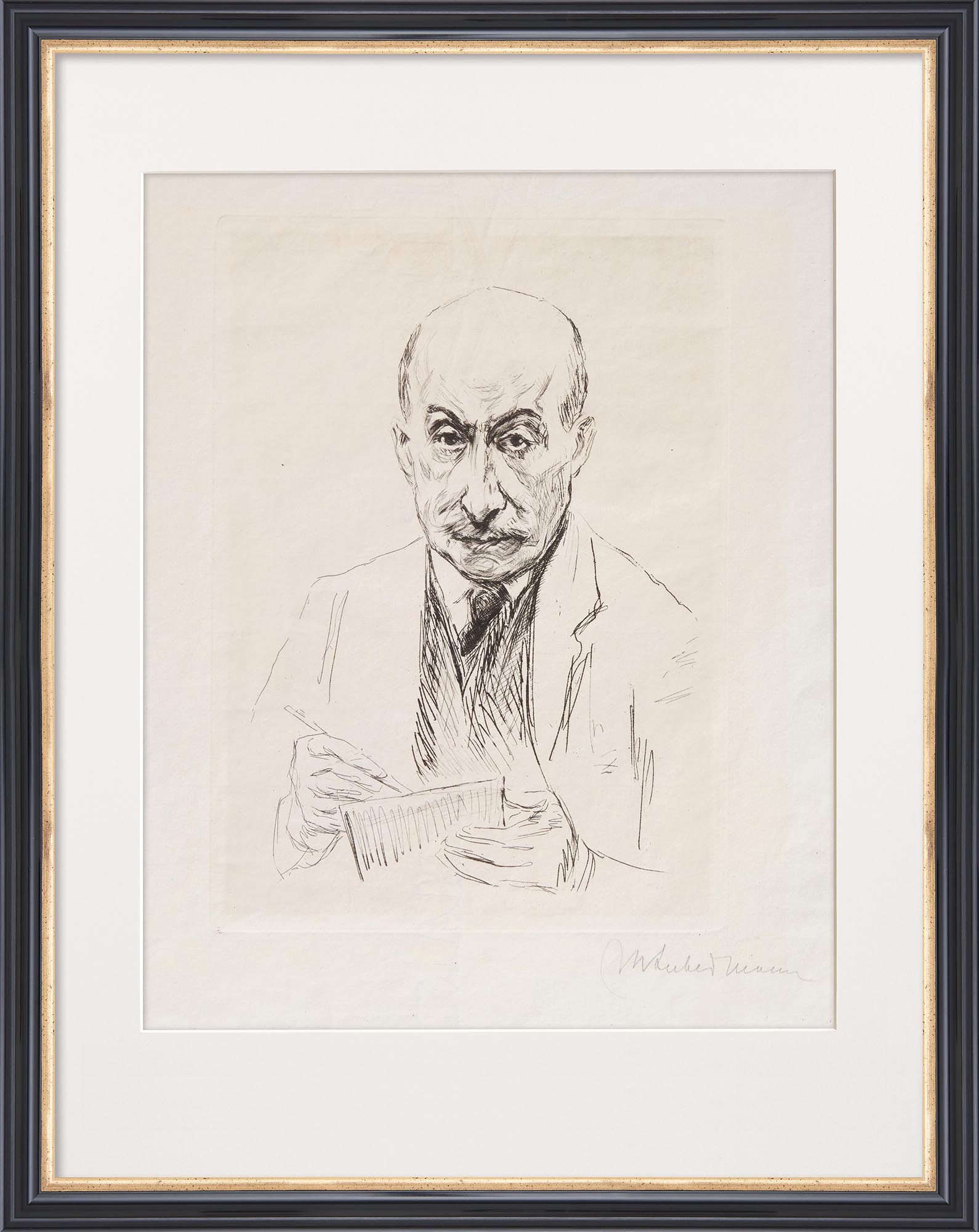 Max Liebermann: Bild ‚Selbstbildnis zeichnend‘ (1921)