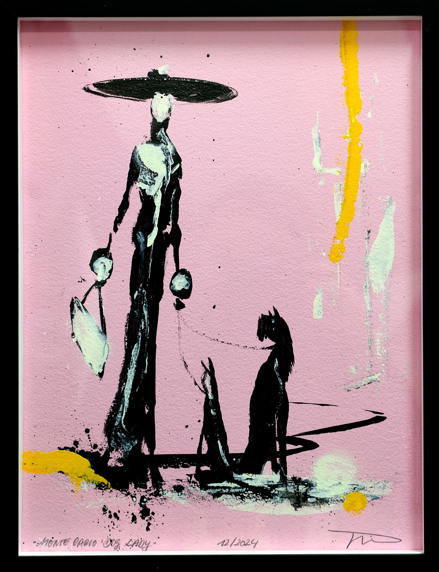 Lars Teichmann: Bild ‚Monte-Carlo-Dog-Lady‘ (2024) (Unikat)