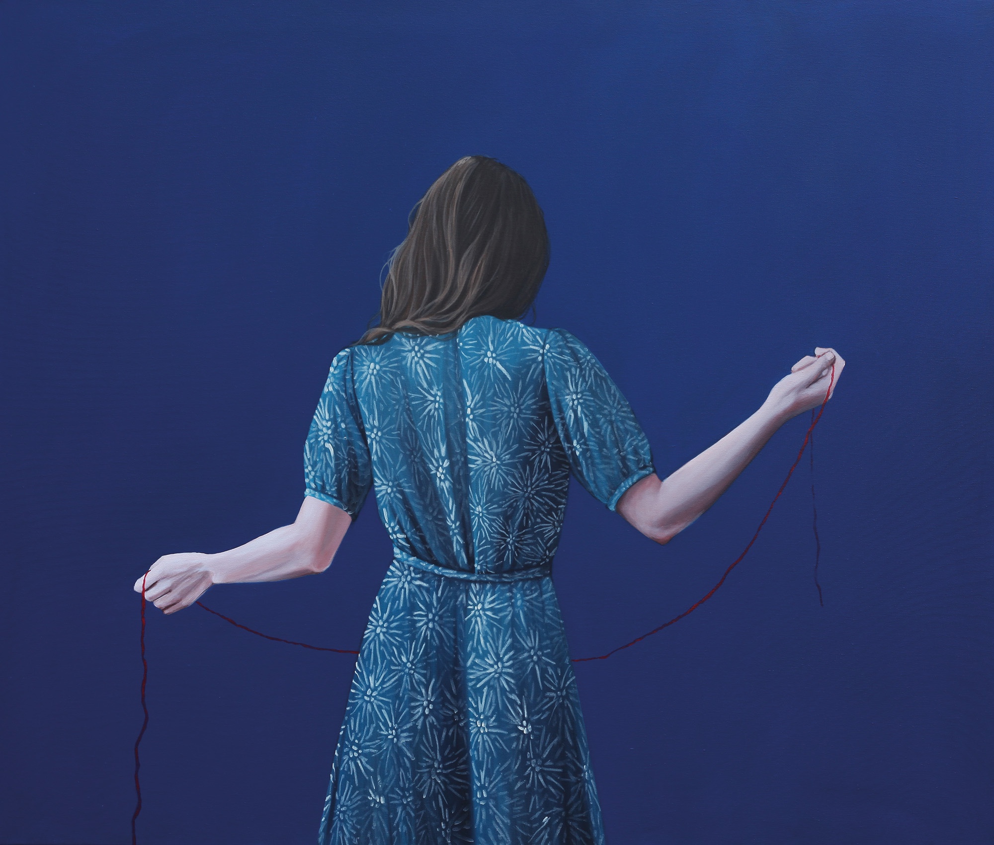 Karoline Kroiß: Bild ‚Roter Faden IV‘ (2025) (Unikat)
