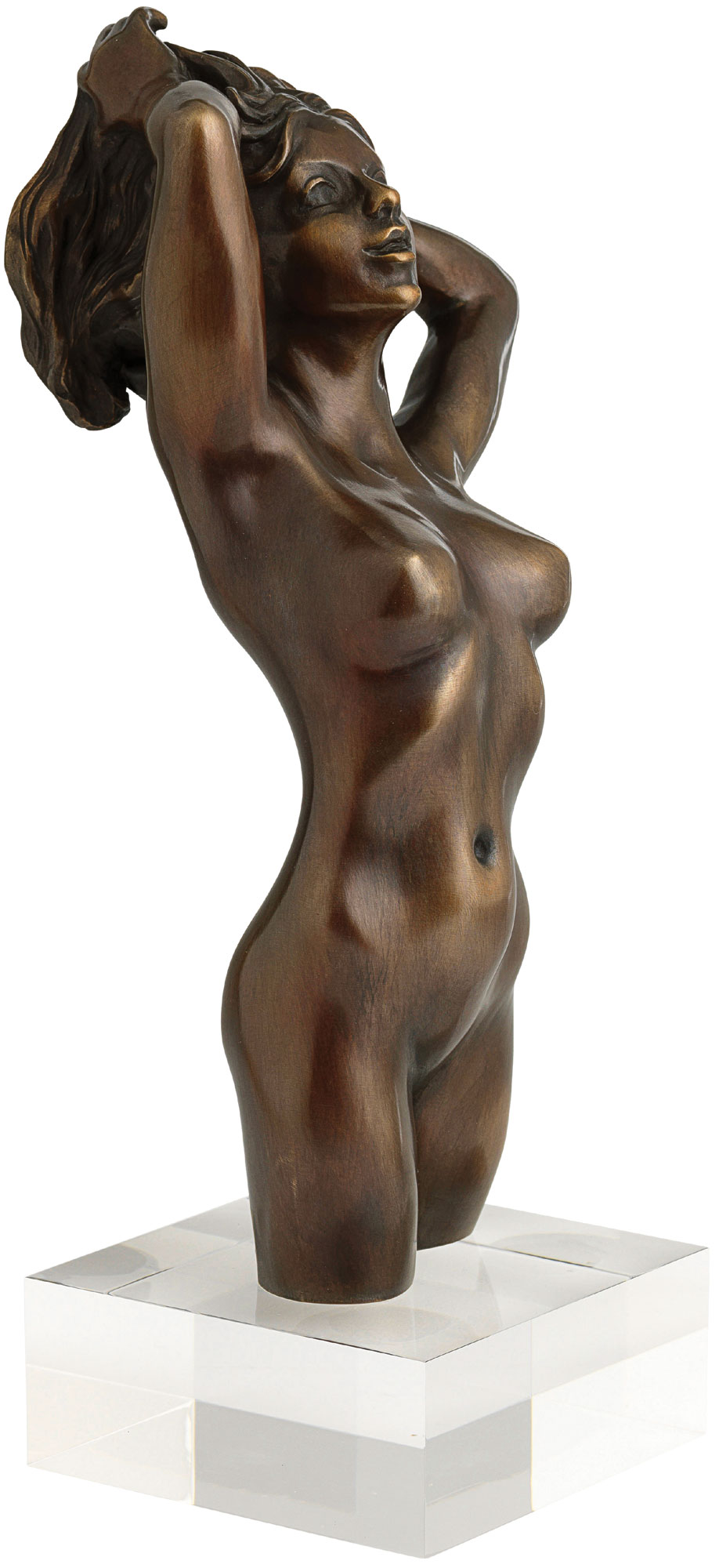 Skulptur "Weiblicher Akt", Version in Bronze von Roman Johann Strobl