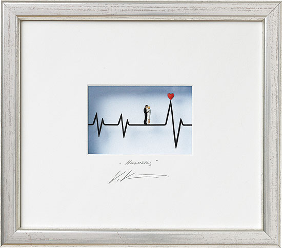 3D Picture "Heartbeat", framed by Volker Kühn