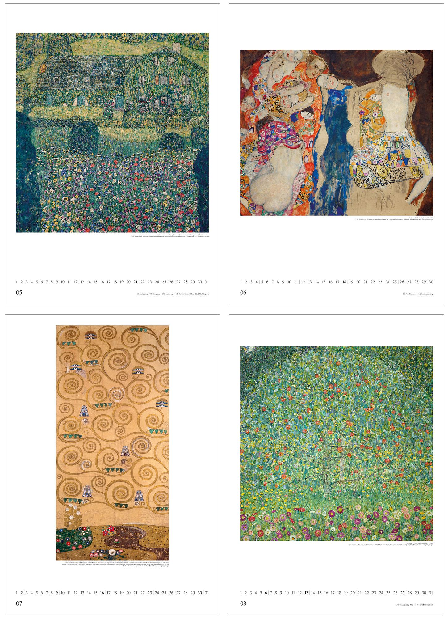 Artist calendar 2023 by Gustav Klimt