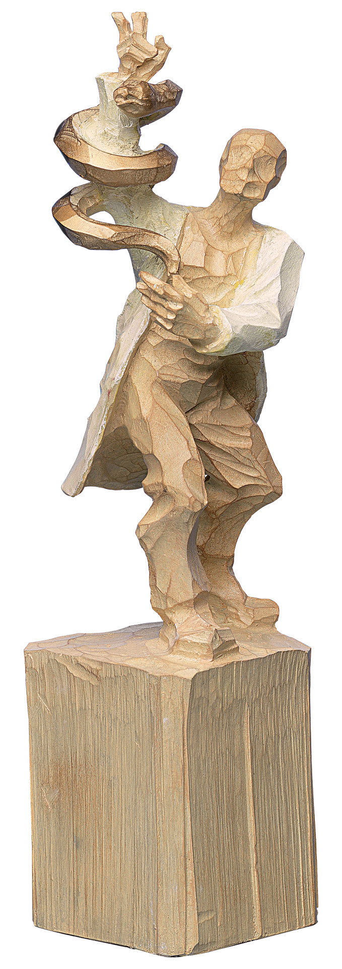 Skulptur "Arzt", Kunstguss Holzfinish von Roman Johann Strobl
