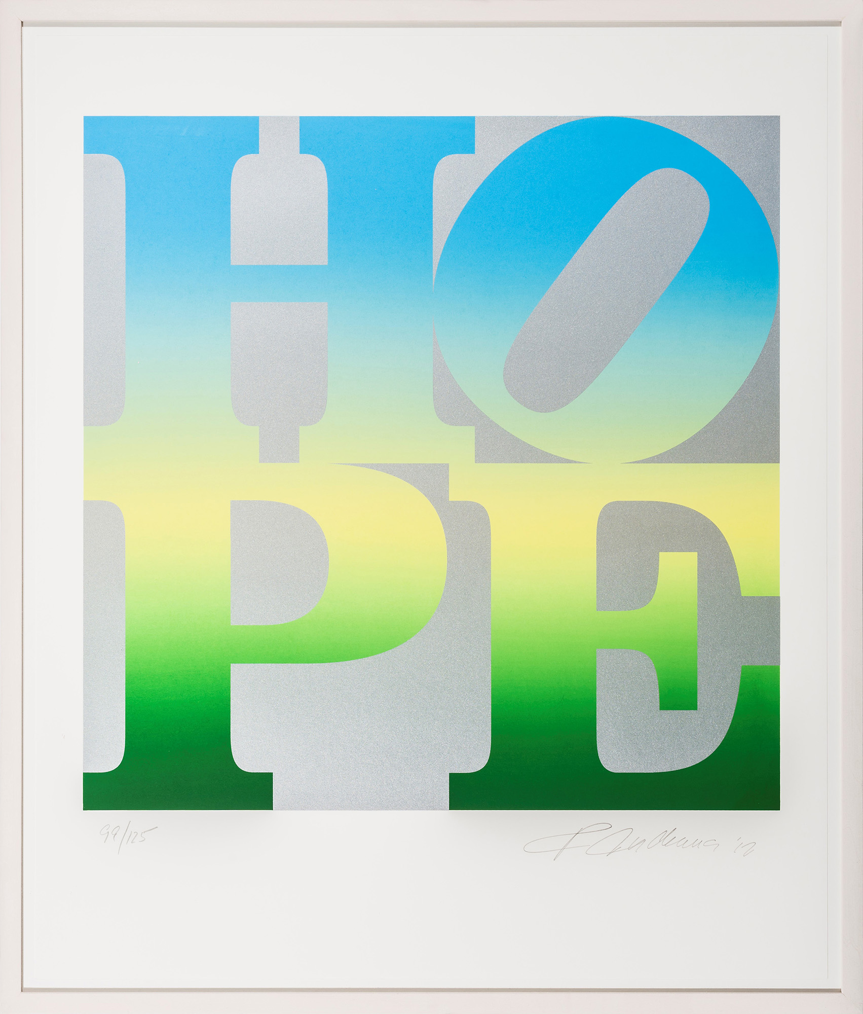 Robert Indiana: Bild ‚Four Seasons of Hope Book Silver IV‘ (2012)