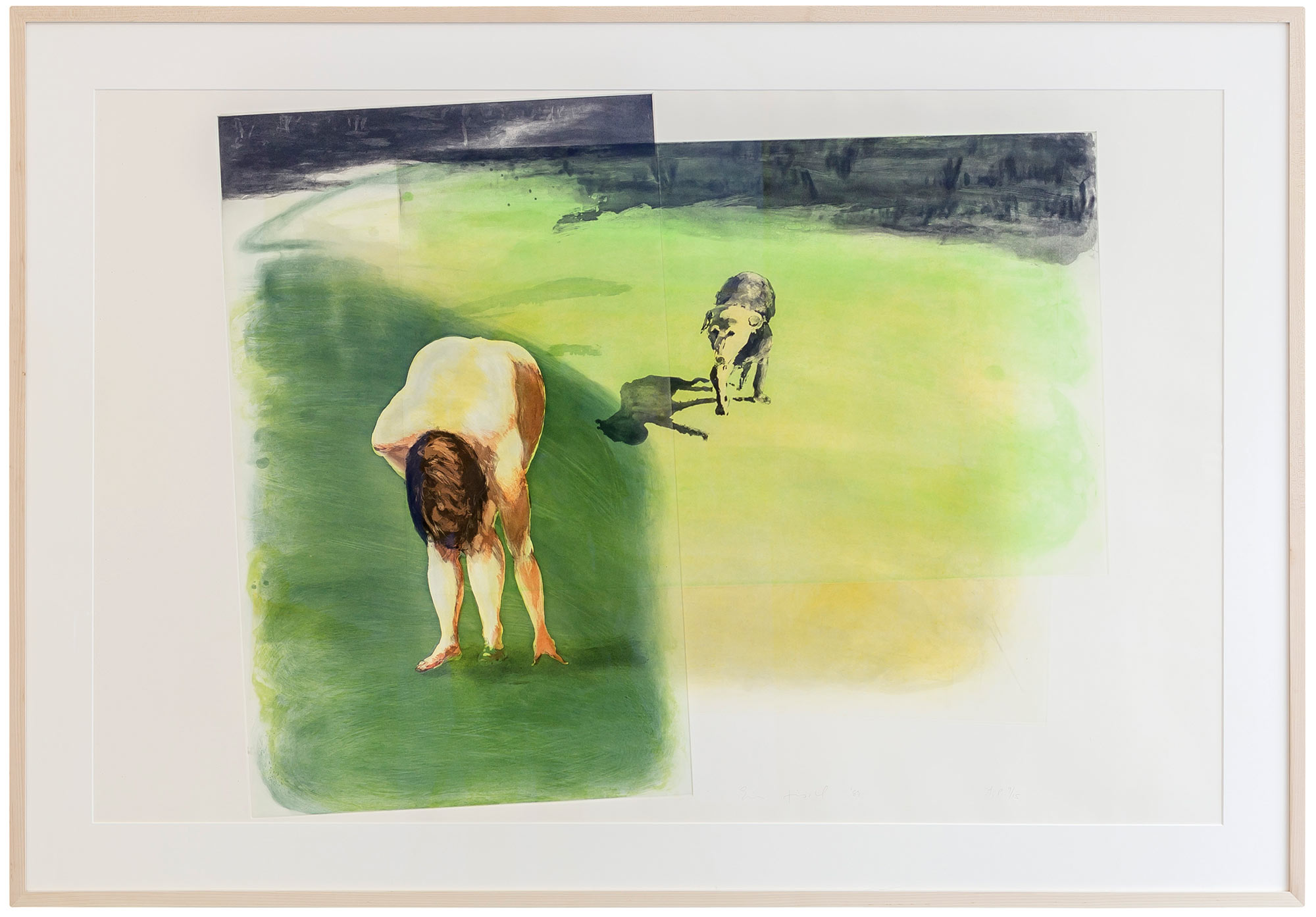 Eric Fischl: Bild ‚Woman with Dog‘ aus dem Portfolio ‚Beach Scenes I-IV‘ (1989)