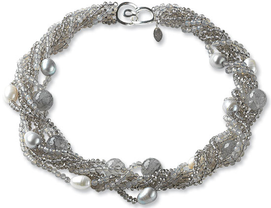 Pearl necklace "Silver Queen"