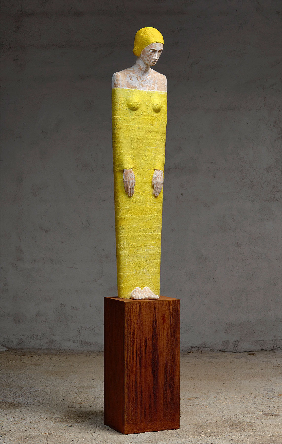 Skulptur "Ruhende" (Original / Unikat), Holz von Eric Perathoner