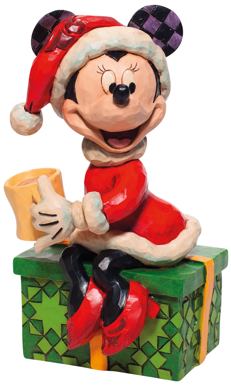 Skulptur "Minnie Mouse mit heißer Schokolade", Kunstguss