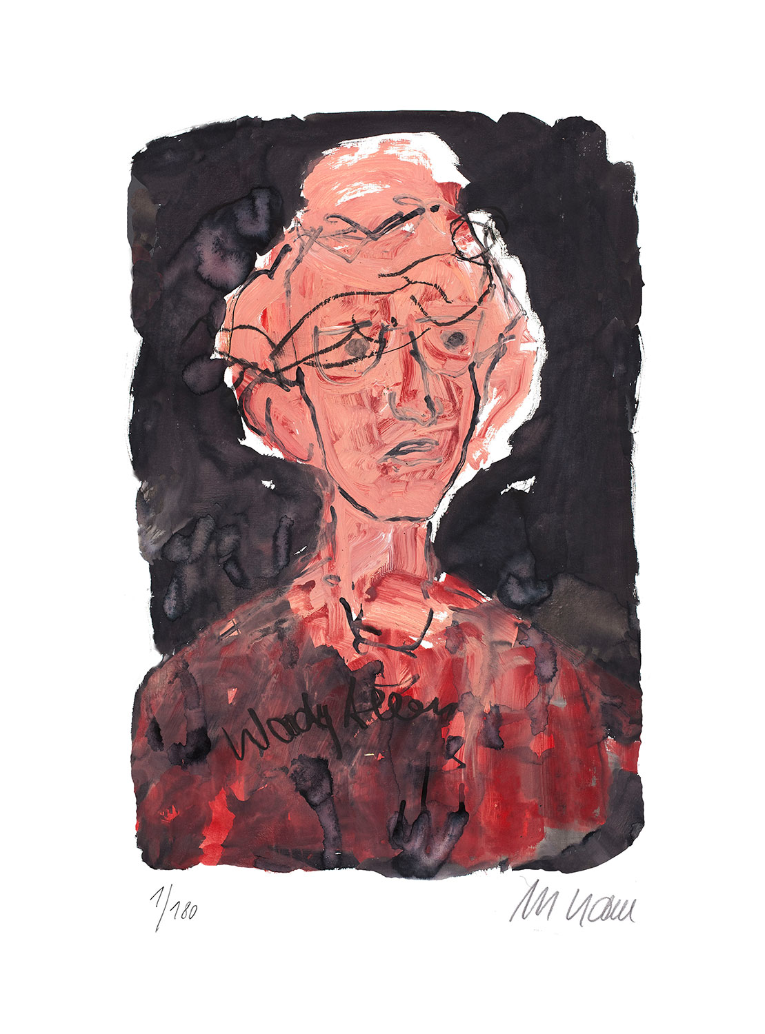 Picture "Woody Allen" (2014), unframed by Armin Mueller-Stahl
