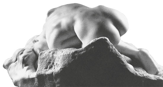 Skulptur "La Danaide" (1889/90), Version in Kunstmarmor von Auguste Rodin