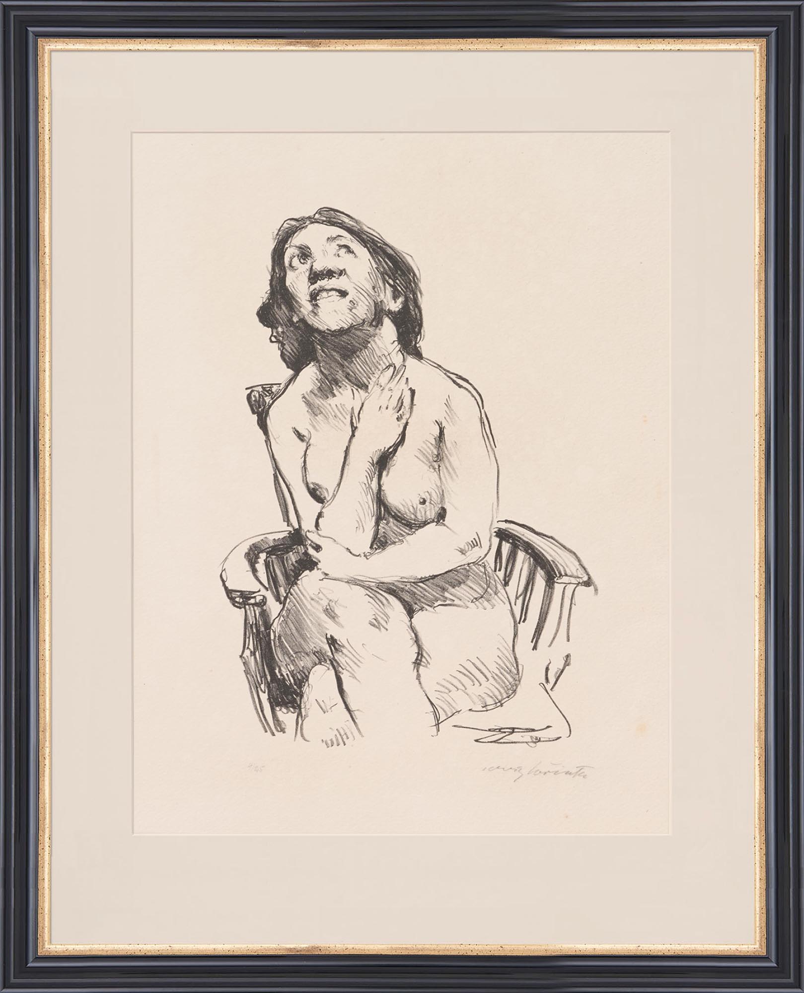 Lovis Corinth: Bild ‚Weiblicher Akt im Lehnsessel‘ (1914)