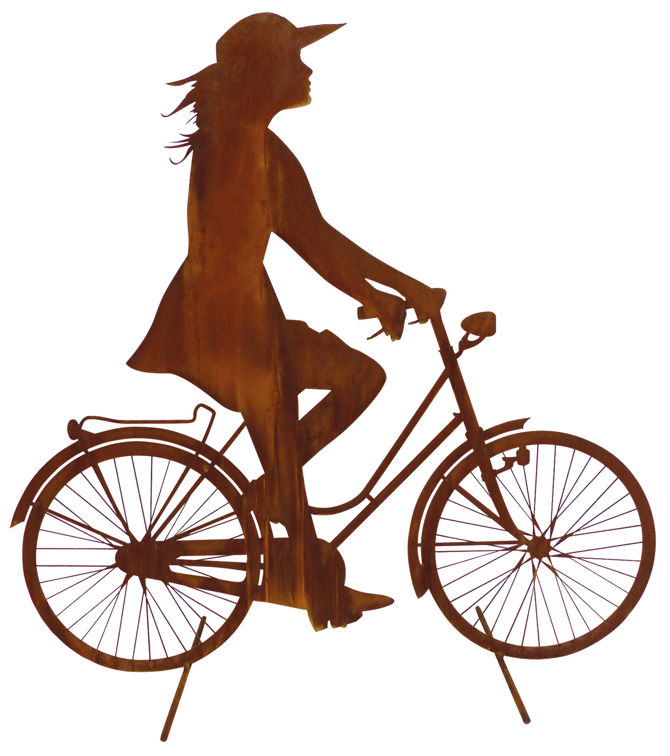 Standfigur "Sofie mit Fahrrad"