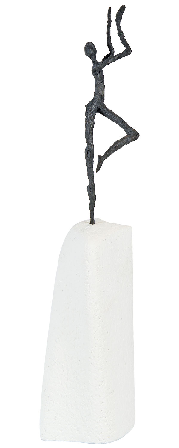 Skulptur "Mit dem Leben tanzen", Bronze auf Steinguss von Luise Kött