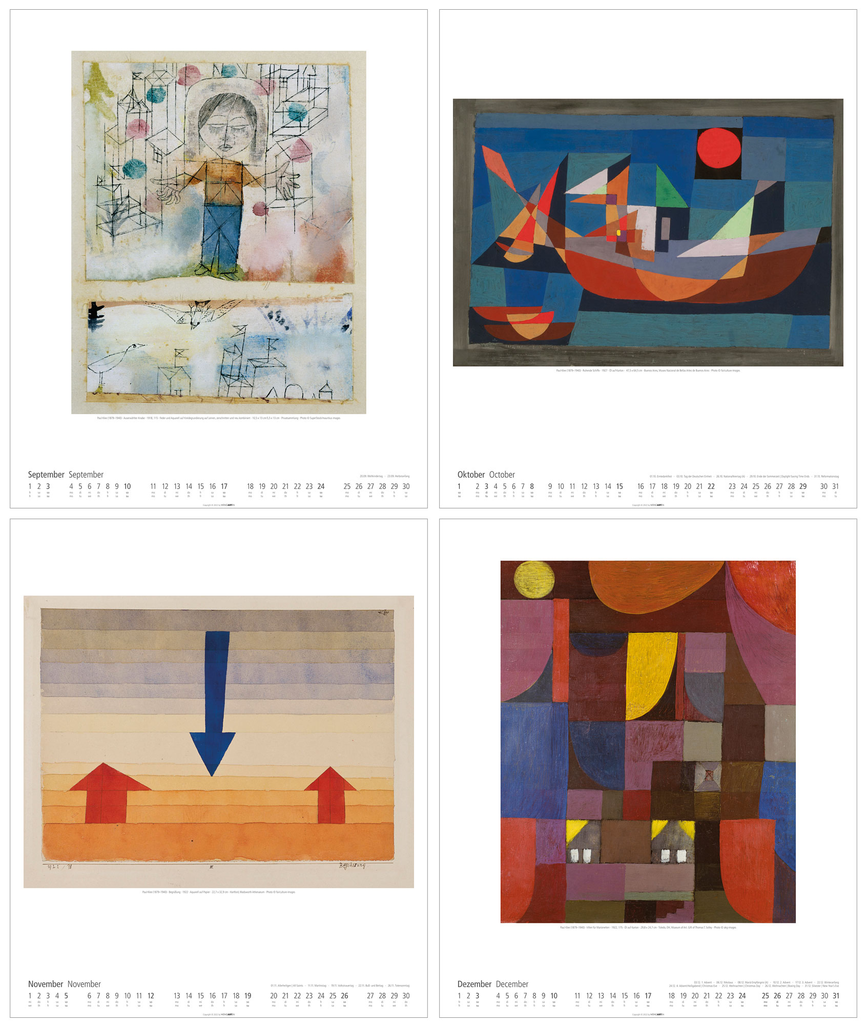 Künstlerkalender 2023 von Paul Klee