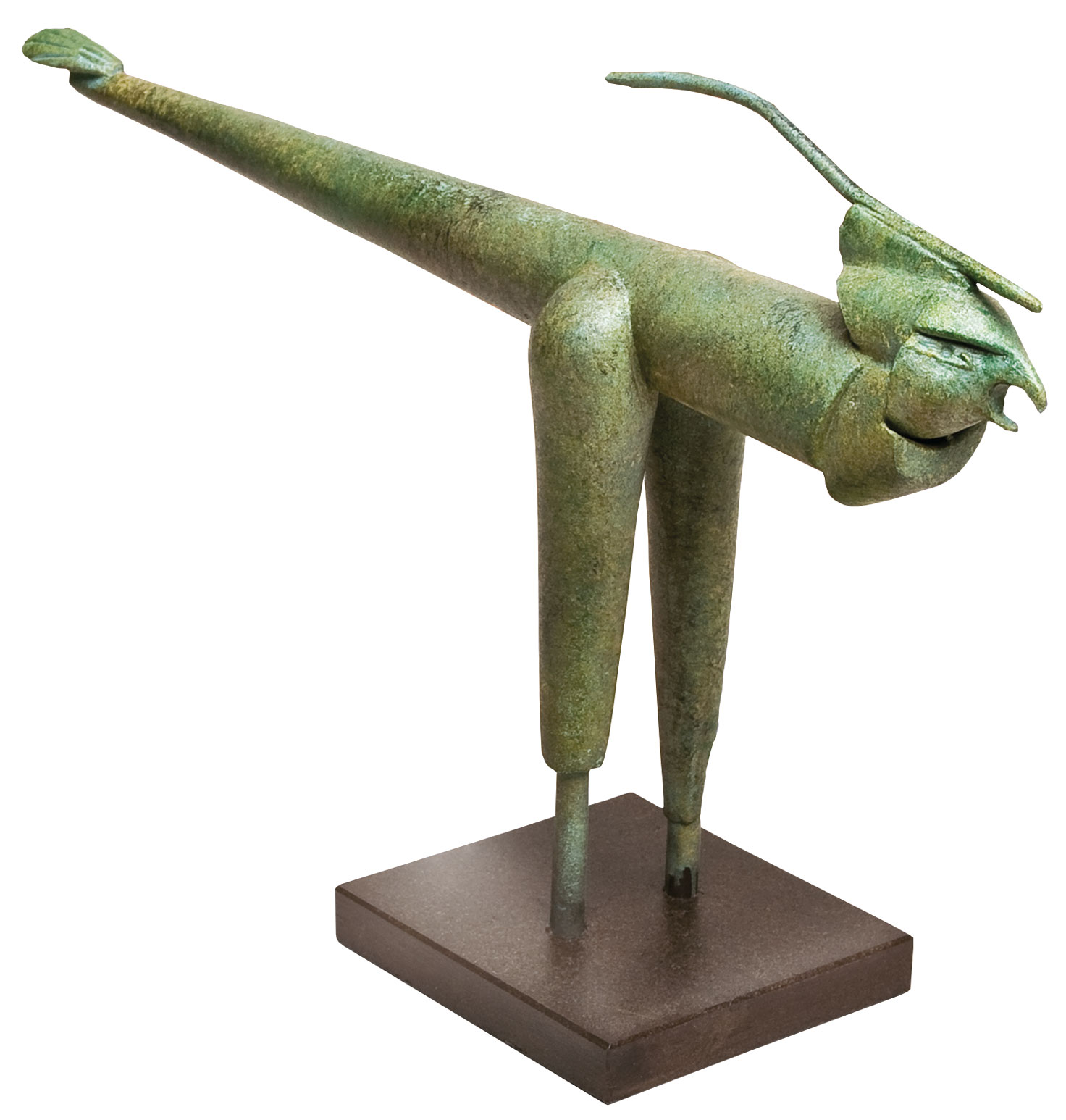 Skulptur "Kleiner Raubvogel", Metallguss von Paul Wunderlich