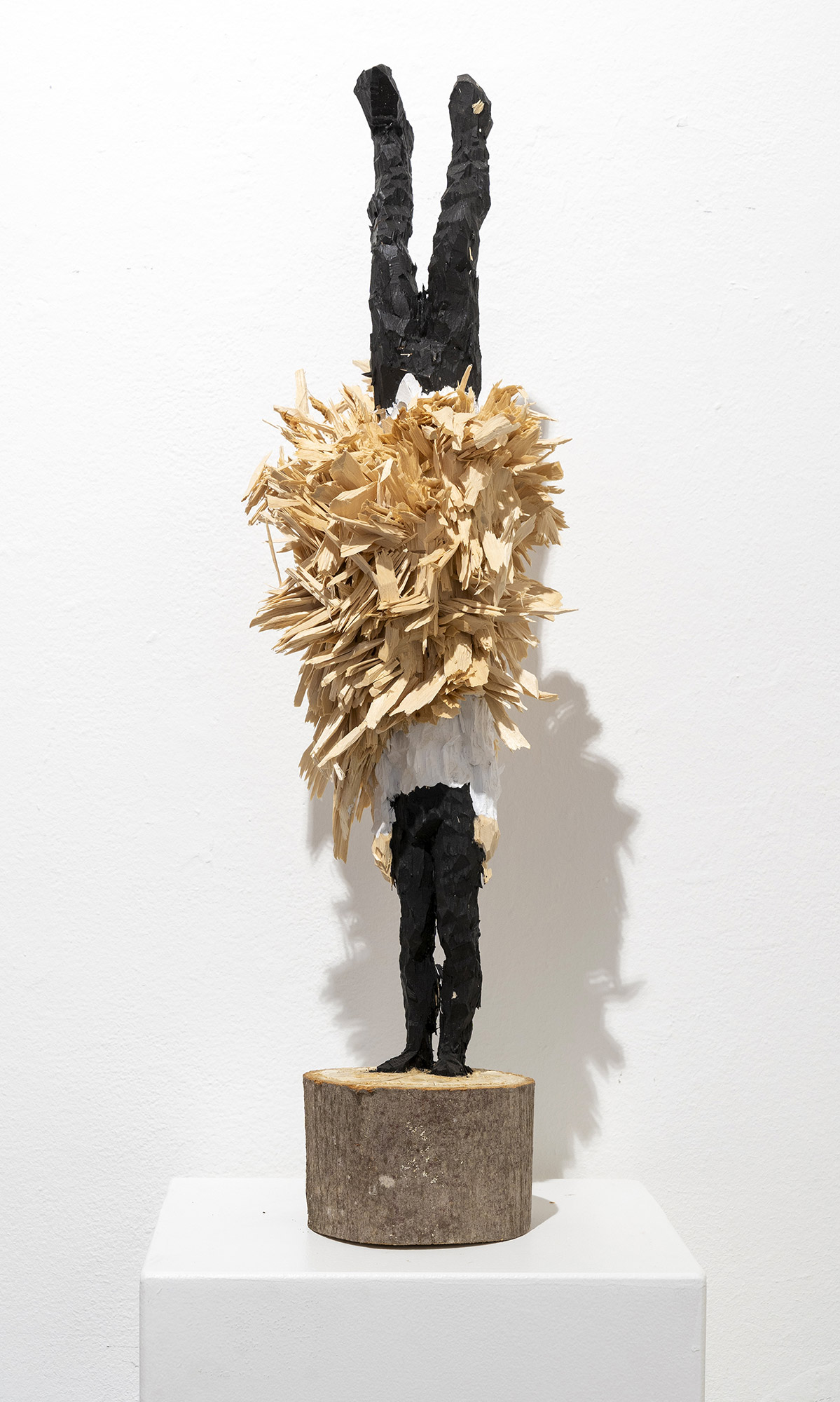Edvardas Racevicius: Skulptur ‚Ohne Titel‘ (2023) (Unikat), Holz