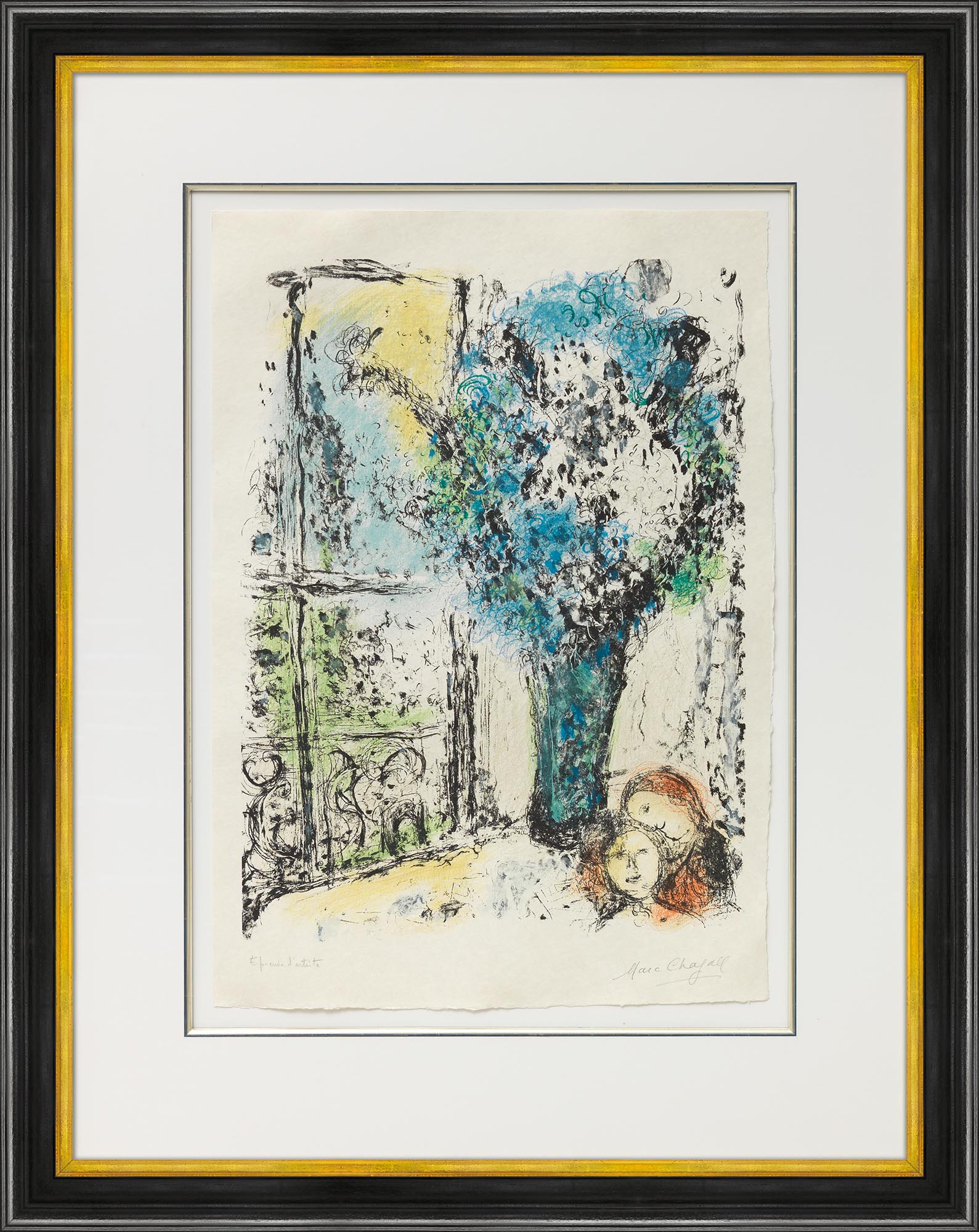Marc Chagall: Bild ‚Le Bouquet bleu‘ (1974)