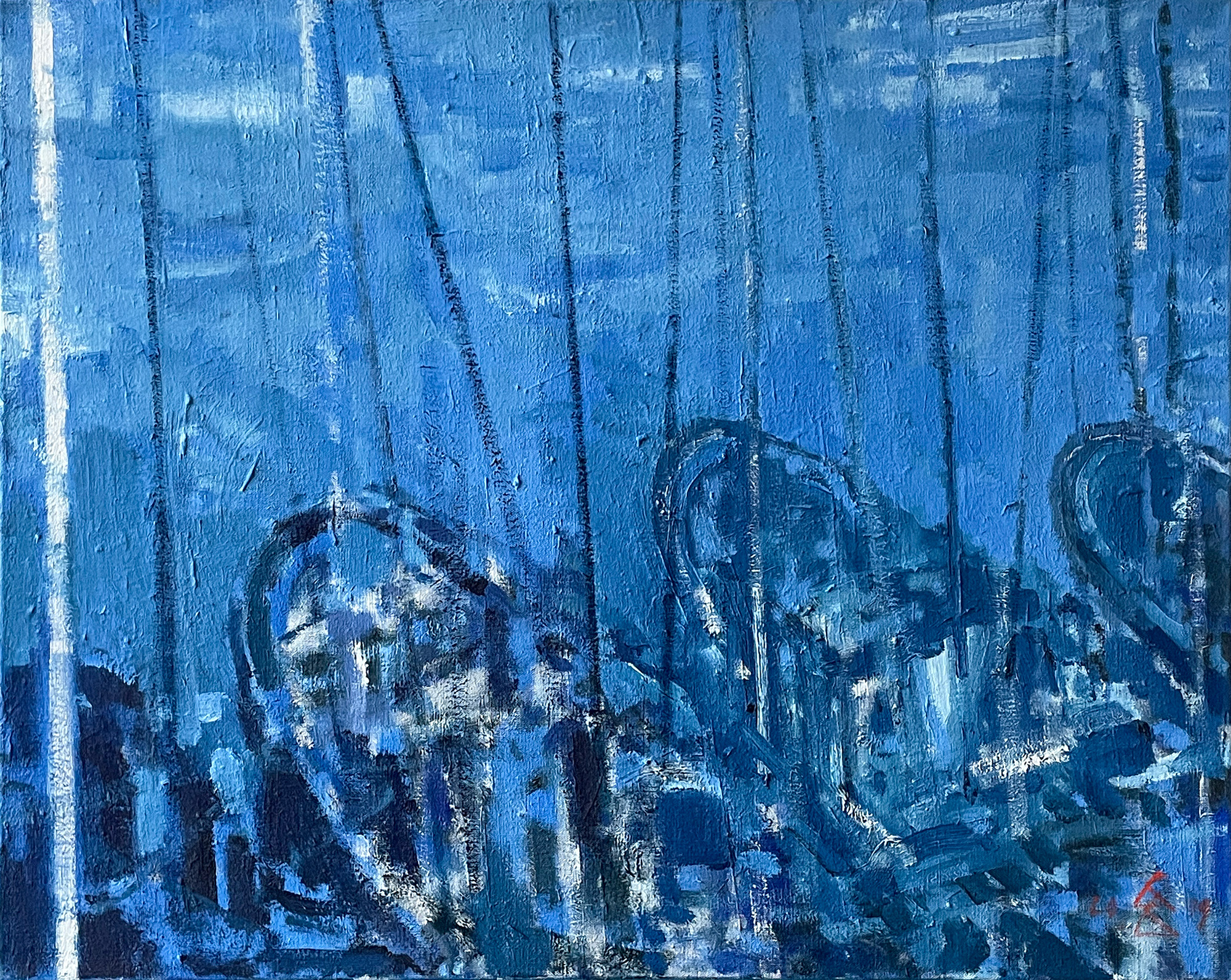 Wolf Bertram Becker: Bild ‚Hafen‘ (2019) (Unikat)