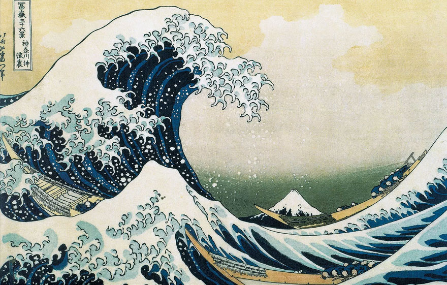 Katsushika Hokusai: Tableau 'La grande vague au large de Kanagawa'