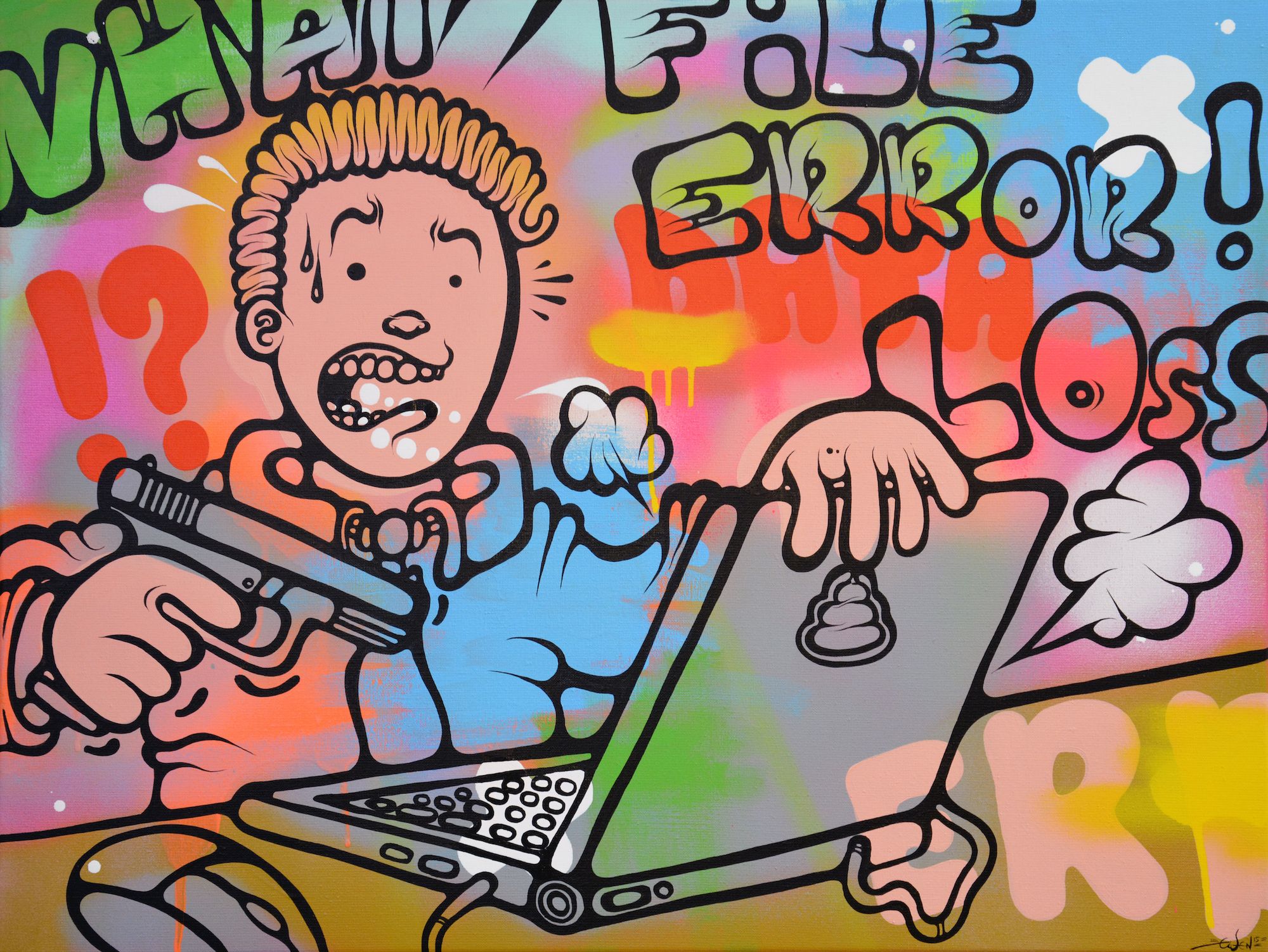Ewen Gur: Bild ‚File Error‘ (2015) (Unikat)